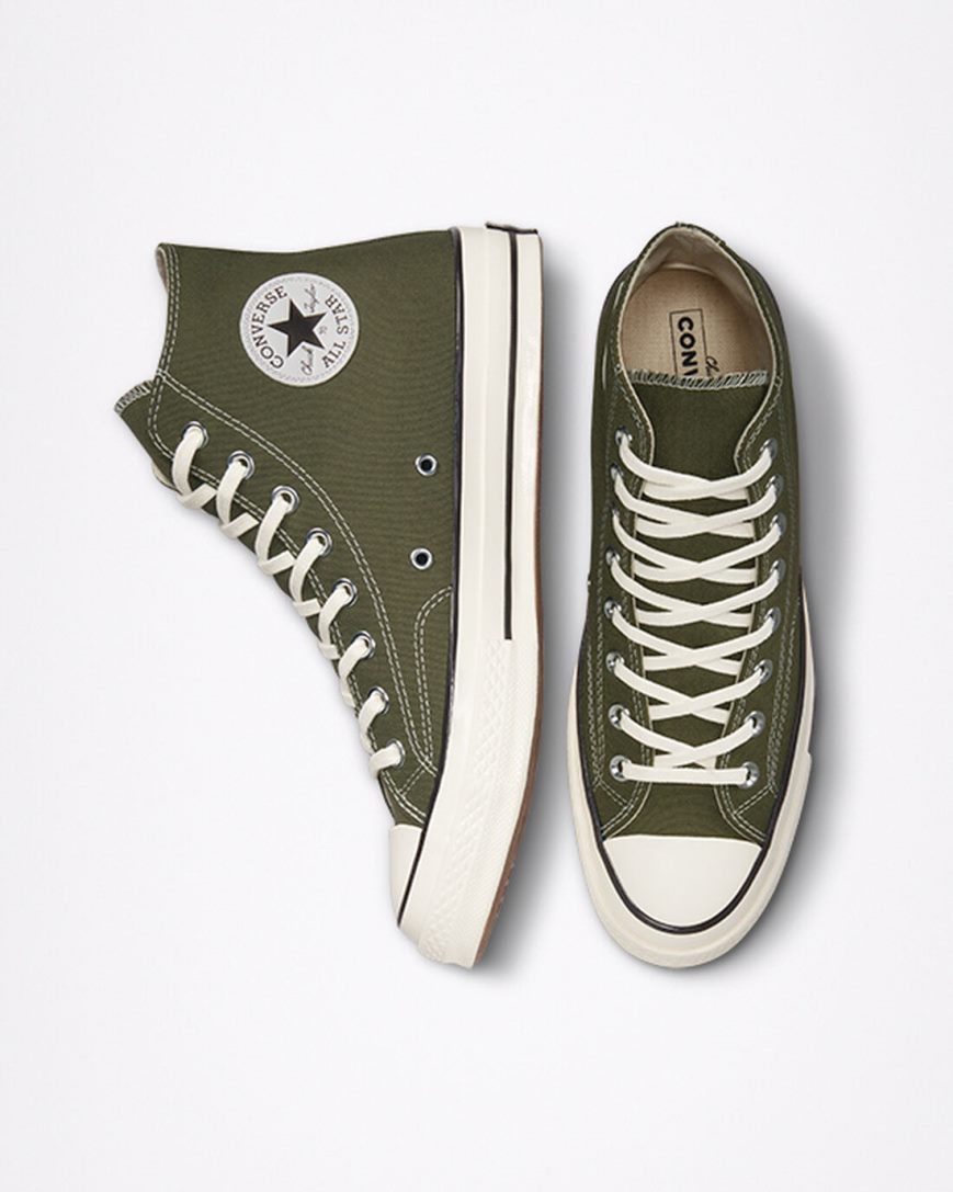 Tenisi Inalti Dama Converse Chuck 70 Panza Masline Verzi Negrii | RO 0JIRA579